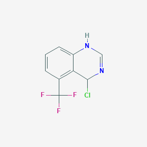 molecular formula C9H6ClF3N2 B8076717 4-Chloro-5-(trifluoromethyl)-3,4-dihydroquinazoline 