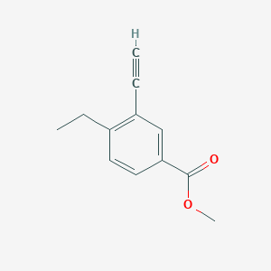 molecular formula C12H12O2 B8076741 Methyl 4-ethyl-3-ethynylbenzoate 