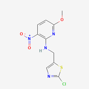 molecular formula C10H9ClN4O3S B8076756 N-((2-Chlorothiazol-5-yl)methyl)-6-methoxy-3-nitropyridin-2-amine 