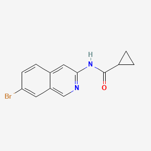 molecular formula C13H11BrN2O B8076763 N-(7-bromoisoquinolin-3-yl)cyclopropanecarboxamide 