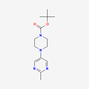 molecular formula C14H22N4O2 B8076786 tert-Butyl 4-(2-methylpyrimidin-5-yl)piperazine-1-carboxylate 