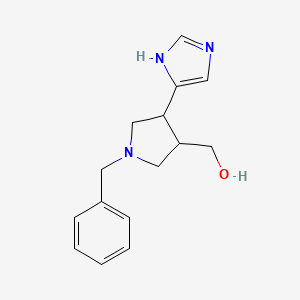 molecular formula C15H19N3O B8076803 (1-Benzyl-4-(1H-imidazol-5-YL)pyrrolidin-3-YL)methanol 
