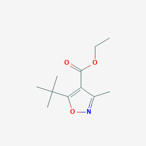 molecular formula C11H17NO3 B8076832 Ethyl 5-(tert-butyl)-3-methylisoxazole-4-carboxylate 