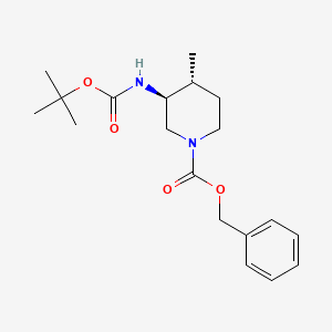 molecular formula C19H28N2O4 B8076866 Trans-Benzyl 3-((Tert-Butoxycarbonyl)Amino)-4-Methylpiperidine-1-Carboxylate CAS No. 2007915-49-1