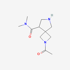 molecular formula C11H19N3O2 B8076881 2-Acetyl-N,N-dimethyl-2,6-diazaspiro[3.4]octane-8-carboxamide 