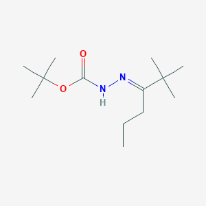 molecular formula C13H26N2O2 B8076888 tert-butyl N-[(E)-2,2-dimethylhexan-3-ylideneamino]carbamate 