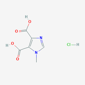 molecular formula C6H7ClN2O4 B8076889 1H-Imidazole-4,5-dicarboxylic acid, 1-methyl-, hydrochloride (1:1) 