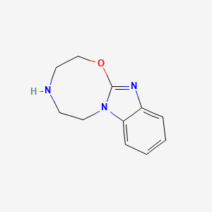 molecular formula C11H13N3O B8076933 3,4,5,6-Tetrahydro-2H-benzo[4,5]imidazo[2,1-b][1,3,6]oxadiazocine CAS No. 2007915-66-2