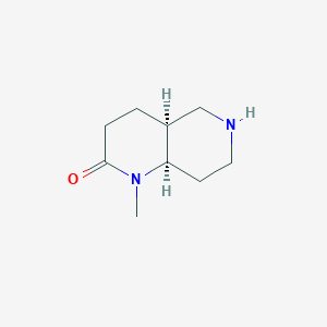molecular formula C9H16N2O B8076946 cis-1-Methyloctahydro-1,6-naphthyridin-2(1H)-one 