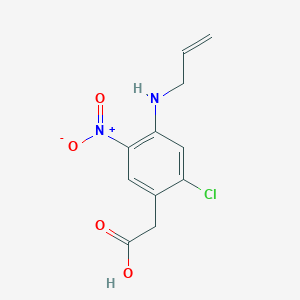 molecular formula C11H11ClN2O4 B8076949 2-(4-(Allylamino)-2-chloro-5-nitrophenyl)acetic acid 