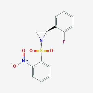 (R)-2-(2-Fluorophenyl)-1-((2-nitrophenyl)sulfonyl)aziridine