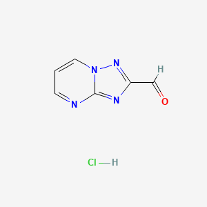 molecular formula C6H5ClN4O B8077022 [1,2,4]Triazolo[1,5-a]pyrimidine-2-carbaldehyde hydrochloride 