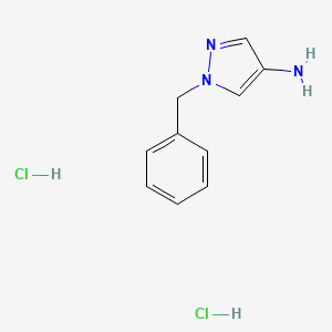 molecular formula C10H13Cl2N3 B8077029 1-Benzyl-1H-pyrazol-4-amine 2hcl 