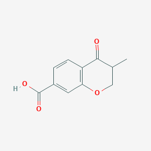 molecular formula C11H10O4 B8077038 3-Methyl-4-oxochroman-7-carboxylic acid 