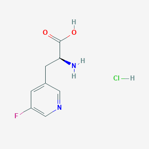 molecular formula C8H10ClFN2O2 B8077051 (S)-2-Amino-3-(5-fluoropyridin-3-YL)propanoic acid hcl 