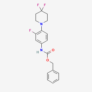 molecular formula C19H19F3N2O2 B8077099 Benzyl (4-(4,4-difluoropiperidin-1-yl)-3-fluorophenyl)carbamate 