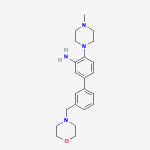 molecular formula C22H30N4O B8077112 4-(4-Methylpiperazin-1-yl)-3'-(morpholinomethyl)-[1,1'-biphenyl]-3-amine 