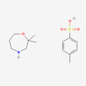 molecular formula C14H23NO4S B8077137 2,2-Dimethyl-1,4-oxazepane 4-methylbenzenesulfonate 