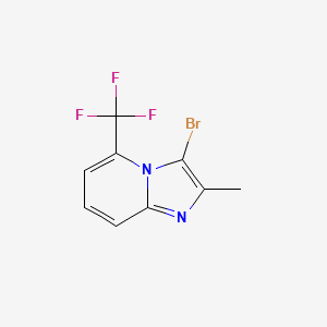 molecular formula C9H6BrF3N2 B8077168 3-Bromo-2-methyl-5-(trifluoromethyl)imidazo[1,2-a]pyridine 