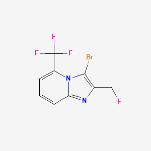 molecular formula C9H5BrF4N2 B8077180 3-Bromo-2-(fluoromethyl)-5-(trifluoromethyl)imidazo[1,2-a]pyridine CAS No. 2102410-64-8