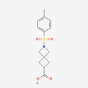 molecular formula C14H17NO4S B8077189 2-tosyl-2-Azaspiro[3.3]heptane-6-carboxylic acid 