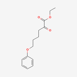 molecular formula C14H18O4 B8077347 Ethyl 2-oxo-6-phenoxyhexanoate 