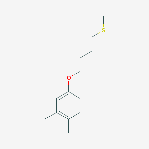molecular formula C13H20OS B8077452 1,2-Dimethyl-4-(4-methylsulfanylbutoxy)benzene 