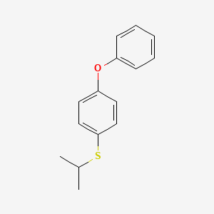 molecular formula C15H16OS B8077651 1-Phenoxy-4-propan-2-ylsulfanylbenzene 