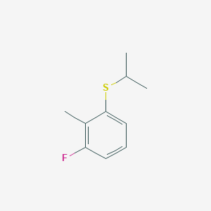 molecular formula C10H13FS B8077681 1-Fluoro-2-methyl-3-propan-2-ylsulfanylbenzene 