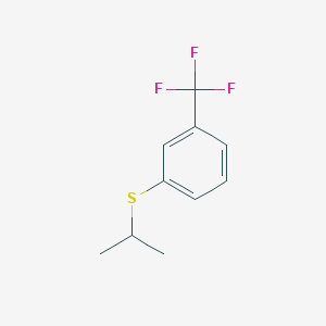 molecular formula C10H11F3S B8077708 1-Propan-2-ylsulfanyl-3-(trifluoromethyl)benzene 