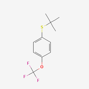 molecular formula C11H13F3OS B8077821 1-Tert-butylsulfanyl-4-(trifluoromethoxy)benzene 