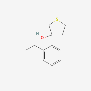 molecular formula C12H16OS B8077929 3-(2-Ethylphenyl)thiolan-3-ol 