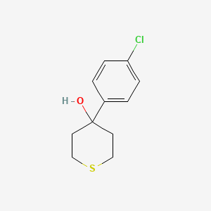molecular formula C11H13ClOS B8078044 4-(4-chlorophenyl)tetrahydro-2H-thiopyran-4-ol 