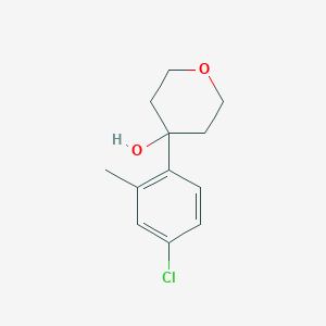 4-(4-Chloro-2-methylphenyl)oxan-4-ol