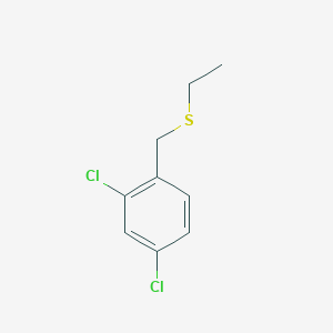 molecular formula C9H10Cl2S B8078150 2,4-Dichloro-1-(ethylsulfanylmethyl)benzene 