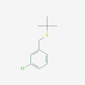 molecular formula C11H15ClS B8078175 1-(Tert-butylsulfanylmethyl)-3-chlorobenzene 