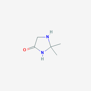 molecular formula C5H10N2O B8078211 2,2-二甲基咪唑烷-4-酮 