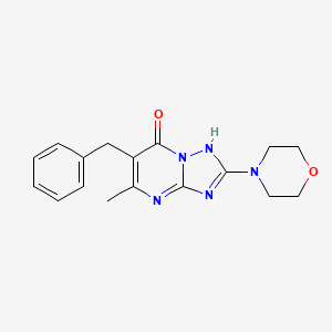 molecular formula C17H19N5O2 B8078249 6-Benzyl-5-methyl-2-morpholin-4-yl[1,2,4]triazolo[1,5-a]pyrimidin-7(4H)-one 