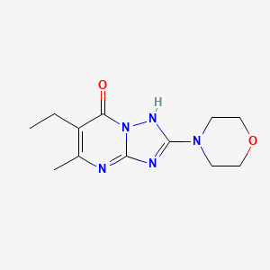 molecular formula C12H17N5O2 B8078255 6-Ethyl-5-methyl-2-morpholin-4-yl[1,2,4]triazolo[1,5-a]pyrimidin-7(4H)-one 
