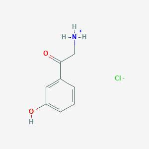 molecular formula C8H10ClNO2 B8078320 2-(3-Hydroxyphenyl)-2-oxoethanaminium chloride 