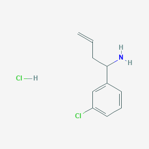 molecular formula C10H13Cl2N B8078393 1-(3-Chlorophenyl)but-3-en-1-amine hydrochloride 