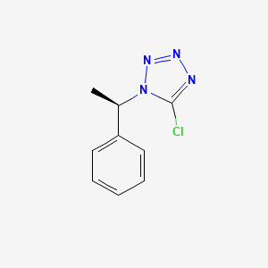 molecular formula C9H9ClN4 B8078396 (R)-5-Chloro-1-(1-phenylethyl)-1H-tetrazole 