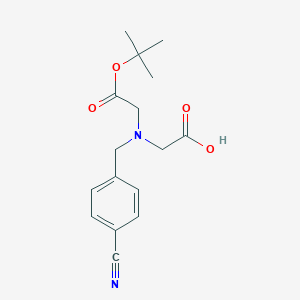 molecular formula C16H20N2O4 B8078399 N-(2-(Tert-butoxy)-2-oxoethyl)-N-(4-cyanobenzyl)glycine 