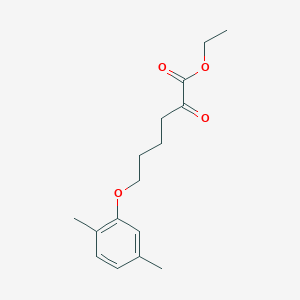 molecular formula C16H22O4 B8078575 Ethyl 6-(2,5-dimethylphenoxy)-2-oxohexanoate 