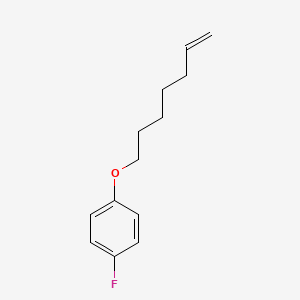 molecular formula C13H17FO B8078688 1-Fluoro-4-hept-6-enoxybenzene 