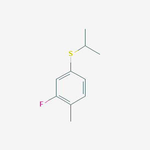 molecular formula C10H13FS B8078811 2-Fluoro-1-methyl-4-propan-2-ylsulfanylbenzene 