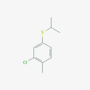 molecular formula C10H13ClS B8078848 2-Chloro-1-methyl-4-propan-2-ylsulfanylbenzene 