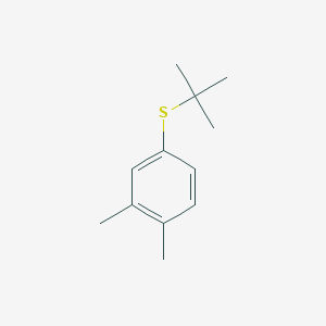 molecular formula C12H18S B8078919 4-Tert-butylsulfanyl-1,2-dimethylbenzene 
