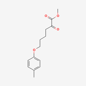 molecular formula C14H18O4 B8079023 Methyl 6-(4-methylphenoxy)-2-oxohexanoate 
