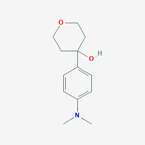 molecular formula C13H19NO2 B8079261 4-[4-(Dimethylamino)phenyl]tetrahydro-2H-pyran-4-ol CAS No. 853886-96-1